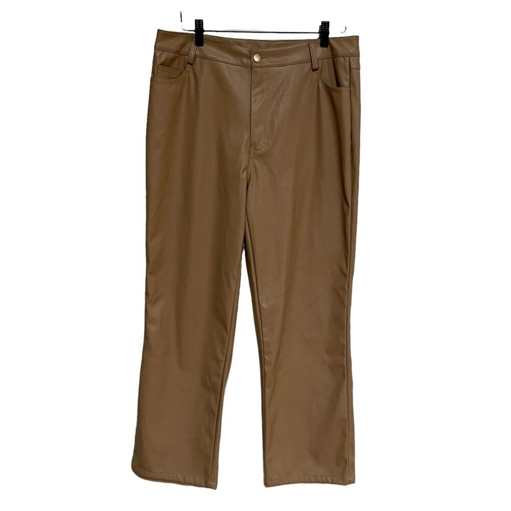 Hesperus Faux Leather Women's Pants Straight Leg Size 11‎